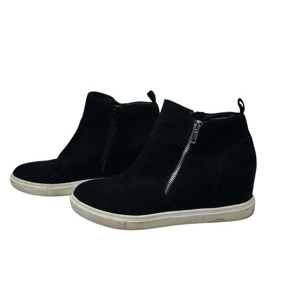 Madden Girl Piperr Black Faux Suede Zipper Up Ankle Boots 8.5 M - Picture 6 of 9